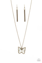 Load image into Gallery viewer, oak-sisters-jewelry-gives-me-butterflies-brass-necklace-paparazzi-accessories-by-lisa