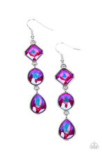 Load image into Gallery viewer, oak-sisters-jewelry-reflective-rhinestones-pink-earrings-paparazzi-accessories-by-lisa