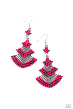 Load image into Gallery viewer, oak-sisters-jewelry-eastern-expression-pink-earrings-paparazzi-accessories-by-lisa