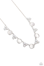 Load image into Gallery viewer, oak-sisters-jewelry-floral-crowned-white-necklace-paparazzi-accessories-by-lisa
