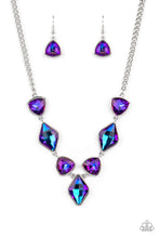 Load image into Gallery viewer, oak-sisters-jewelry-glittering-geometrics-purple-necklace-paparazzi-accessories-by-lisa