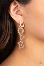 Load image into Gallery viewer, Paparazzi 🔆 L-O-V-E - Gold Post Earrings