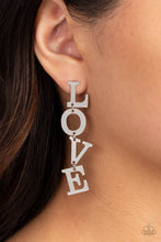 Load image into Gallery viewer, Paparazzi 🔆 L-O-V-E - Silver Post Earrings