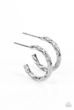 Load image into Gallery viewer, oak-sisters-jewelry-triumphantly-textured-silver-earrings-paparazzi-accessories-by-lisa