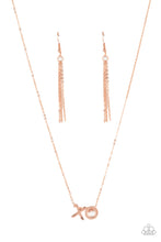 Load image into Gallery viewer, oak-sisters-jewelry-hugs-and-kisses-copper-necklace-paparazzi-accessories-by-lisa
