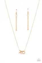 Load image into Gallery viewer, oak-sisters-jewelry-hugs-and-kisses-gold-necklace-paparazzi-accessories-by-lisa