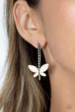 Load image into Gallery viewer, Paparazzi 🔆 Bohemian Butterfly - White Earrings