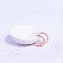 Load image into Gallery viewer, Paparazzi π Triumphantly Textured - Rose Gold Earrings