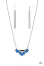 Load image into Gallery viewer, oak-sisters-jewelry-flash-of-fringe-blue-necklace-paparazzi-accessories-by-lisa
