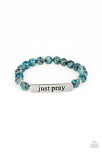 Load image into Gallery viewer, oak-sisters-jewelry-just-pray-blue-bracelet-paparazzi-accessories-by-lisa