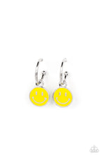 Load image into Gallery viewer, oak-sisters-jewelry-subtle-smile-yellow-earrings-paparazzi-accessories-by-lisa