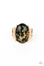 Load image into Gallery viewer, oak-sisters-jewelry-gold-leaf-glam-black-ring-paparazzi-accessories-by-lisa