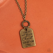 Load image into Gallery viewer, Paparazzi 🔆 Persevering Philippians - Brass Necklace