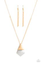 Load image into Gallery viewer, oak-sisters-jewelry-posh-pyramid-gold-necklace-paparazzi-accessories-by-lisa