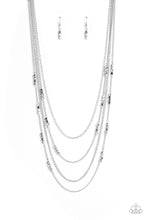 Load image into Gallery viewer, oak-sisters-jewelry-metallic-monarch-silver-necklace-paparazzi-accessories-by-lisa