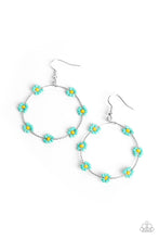 Load image into Gallery viewer, oak-sisters-jewelry-dainty-daisies-blue-earrings-paparazzi-accessories-by-lisa