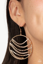 Load image into Gallery viewer, Paparazzi 🔆 Fighting Fortune - Gold Earrings