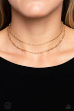 Load image into Gallery viewer, Paparazzi π Polished Paperclips - Gold Necklace