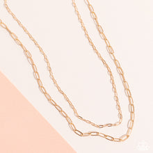 Load image into Gallery viewer, Paparazzi π Polished Paperclips - Gold Necklace