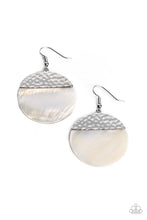 Load image into Gallery viewer, oak-sisters-jewelry-shell-out-white-earrings-paparazzi-accessories-by-lisa