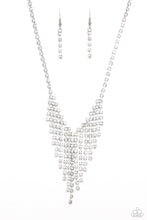 Load image into Gallery viewer, oak-sisters-jewelry-shimmer-of-stars-white-necklace-paparazzi-accessories-by-lisa