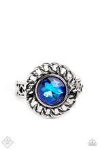 Load image into Gallery viewer, oak-sisters-jewelry-round-table-runway-blue-ring-paparazzi-accessories-by-lisa
