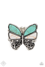 Load image into Gallery viewer, oak-sisters-jewelry-wild-wings-blue-ring-paparazzi-accessories-by-lisa