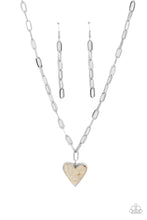 Load image into Gallery viewer, oak-sisters-jewelry-kiss-and-shell-white-necklace-paparazzi-accessories-by-lisa