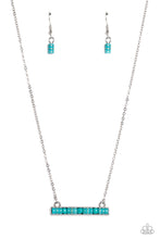 Load image into Gallery viewer, oak-sisters-jewelry-barred-bohemian-blue-necklace-paparazzi-accessories-by-lisa