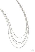 Load image into Gallery viewer, oak-sisters-jewelry-studded-shimmer-silver-necklace-paparazzi-accessories-by-lisa
