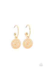 Load image into Gallery viewer, oak-sisters-jewelry-mandala-maiden-gold-earrings-paparazzi-accessories-by-lisa