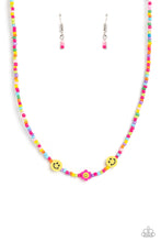 Load image into Gallery viewer, oak-sisters-jewelry-flower-power-pageant-pink-necklace-paparazzi-accessories-by-lisa