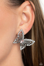 Load image into Gallery viewer, Paparazzi 🔆 Wispy Wings - Pink Post Earrings