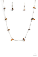 Load image into Gallery viewer, oak-sisters-jewelry-chiseled-construction-brown-necklace-paparazzi-accessories-by-lisa