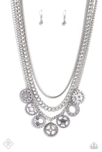 Load image into Gallery viewer, oak-sisters-jewelry-running-out-of-steampunk-white-necklace-paparazzi-accessories-by-lisa