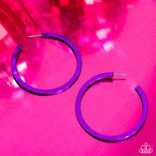 Load image into Gallery viewer, Paparazzi π Pop HOOP - Purple Earrings