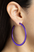 Load image into Gallery viewer, Paparazzi π Pop HOOP - Purple Earrings
