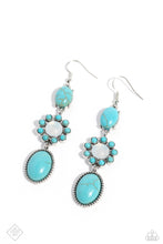 Load image into Gallery viewer, oak-sisters-jewelry-carefree-cowboy-blue-earrings-paparazzi-accessories-by-lisa