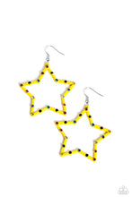 Load image into Gallery viewer, oak-sisters-jewelry-confetti-craze-yellow-earrings-paparazzi-accessories-by-lisa