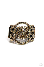 Load image into Gallery viewer, oak-sisters-jewelry-interlocked-impression-brass-ring-paparazzi-accessories-by-lisa