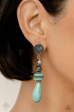 Load image into Gallery viewer, Paparazzi 🔆 Desert Fever - Blue Post Earrings