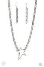 Load image into Gallery viewer, oak-sisters-jewelry-playful-popstar-silver-necklace-paparazzi-accessories-by-lisa