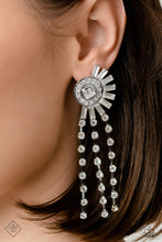 Load image into Gallery viewer, Paparazzi π Torrential Twinkle - White Post Earrings