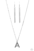 Load image into Gallery viewer, oak-sisters-jewelry-leave-your-initials-silver-a-paparazzi-accessories-by-lisa