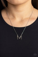 Load image into Gallery viewer, Paparazzi 🔆 Leave Your Initials - Silver - M Necklace