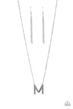 Load image into Gallery viewer, oak-sisters-jewelry-leave-your-initials-silver-m-paparazzi-accessories-by-lisa