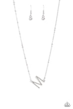 Load image into Gallery viewer, oak-sisters-jewelry-initially-yours-m-white-paparazzi-accessories-by-lisa