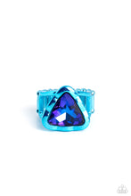 Load image into Gallery viewer, oak-sisters-jewelry-triangle-tyrant-blue-ring-paparazzi-accessories-by-lisa