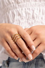 Load image into Gallery viewer, Paparazzi 🔆 Corded Command - Gold Ring