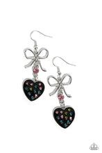Load image into Gallery viewer, oak-sisters-jewelry-bow-away-zone-black-earrings-paparazzi-accessories-by-lisa